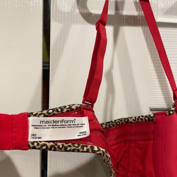 Maidenform Leopard Print Bra 36C Adjustable Strapless Style 09455 - Picture 3 of 4
